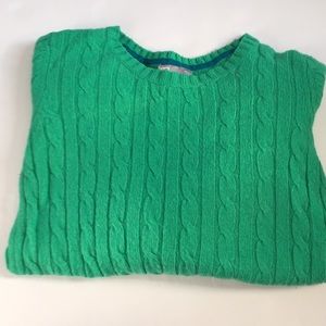 Jcp green cable knit sweater Sz small